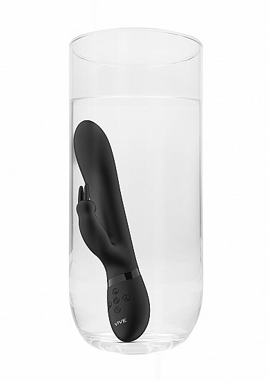 Shots Toys | VIVE Amoris 23cm USB Rechargeable Beads Rabbit Vibrator Black