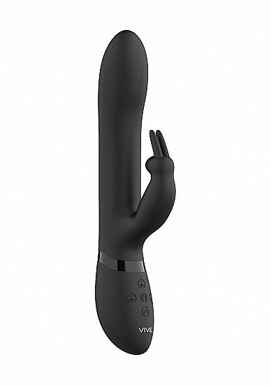 Shots Toys | VIVE Amoris 23cm USB Rechargeable Beads Rabbit Vibrator Black