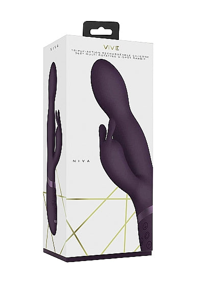 Shots Toys | VIVE Niva 360 Degrees G-Spot Rabbit Vibrator USB Rechargeable Purple