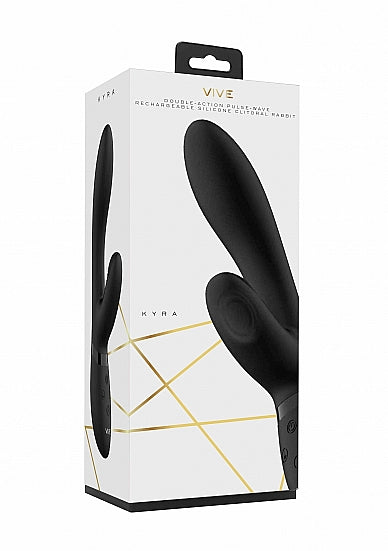 Shots Toys | VIVE Kyra Pulse Clitoral Rabbit Vibrator USB Rechargeable Black