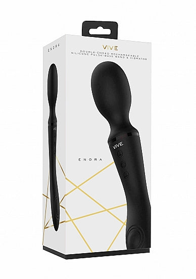 Shots Toys | VIVE Enora Wand and Vibrator Double Ended Black