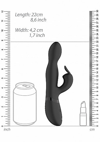 Shots Toys | VIVE Niva 360 Degrees G-Spot Rabbit Vibrator USB Rechargeable Black