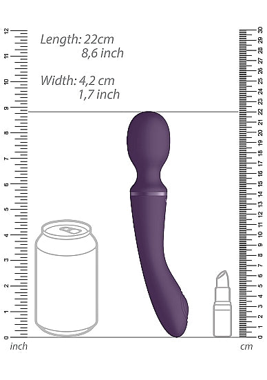 Shots Toys | VIVE Enora Wand and Vibrator Double Ended Purple