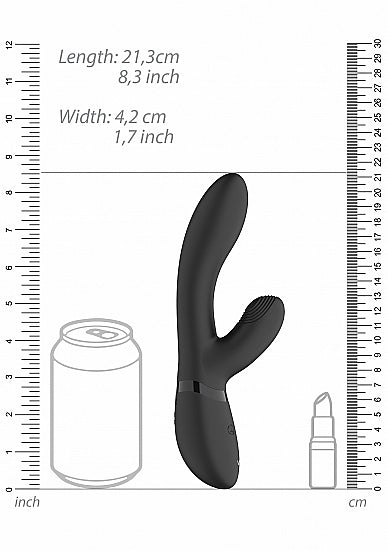 Shots Toys | VIVE Kyra Pulse Clitoral Rabbit Vibrator USB Rechargeable Black