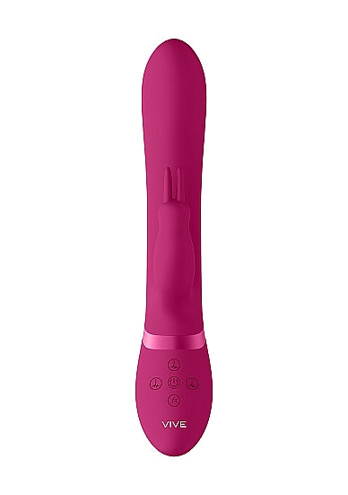 Shots Toys | VIVE Amoris 23cm USB Rechargeable Beads Rabbit Vibrator Pink