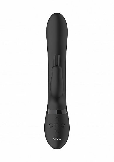 Shots Toys | VIVE Amoris 23cm USB Rechargeable Beads Rabbit Vibrator Black