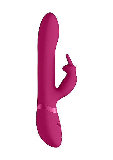 Shots Toys | VIVE Amoris 23cm USB Rechargeable Beads Rabbit Vibrator Pink