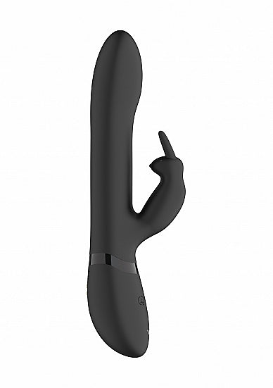 Shots Toys | VIVE Amoris 23cm USB Rechargeable Beads Rabbit Vibrator Black