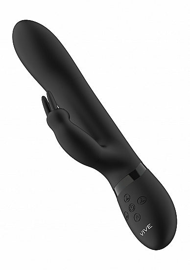 Shots Toys | VIVE Amoris 23cm USB Rechargeable Beads Rabbit Vibrator Black