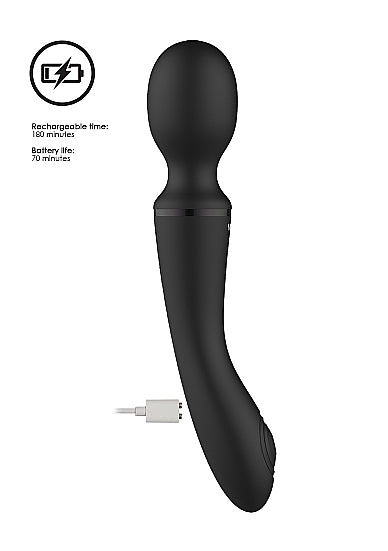 Shots Toys | VIVE Enora Wand and Vibrator Double Ended Black