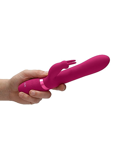 Shots Toys | VIVE Amoris 23cm USB Rechargeable Beads Rabbit Vibrator Pink