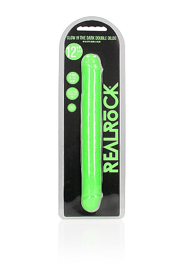 Shots Toys | REALROCK 30cm Double Dong - Green (12") Glow In The Dark