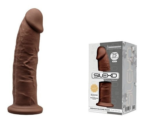 Adrien Lastic Silexd 7.5" Model 2 Realistic Silicone Dildo - Brown