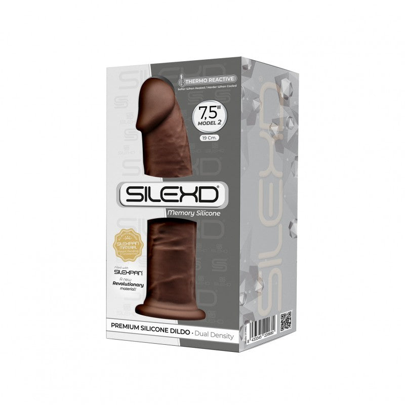 Adrien Lastic Silexd 7.5" Model 2 Realistic Silicone Dildo - Brown