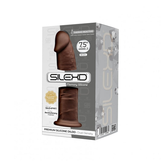 Adrien Lastic Silexd 7.5" Model 2 Realistic Silicone Dildo - Brown