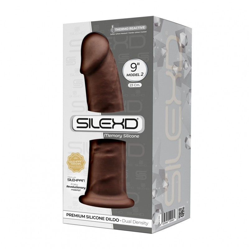 Adrien Lastic Silexd 9" Model 2 Realistic Silicone Dildo - Brown