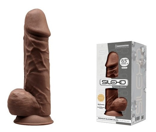 Adrien Lastic Silexd 8.5" Model 1 Realistic Silicone Dildo - Brown