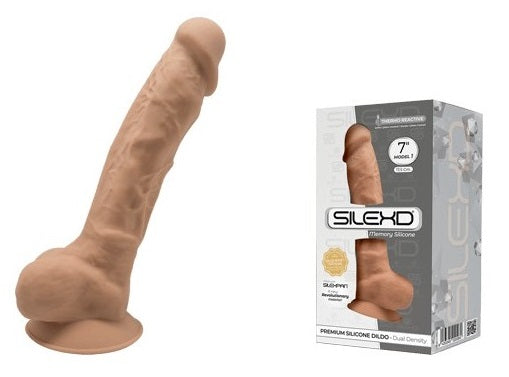 Adrien Lastic Silexd 7" Model 1 Realistic Silicone Dildo - Caramel