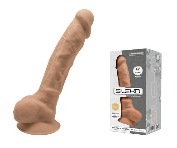 Adrien Lastic Silexd 9" Model 1 Realistic Silicone Dildo - Caramel