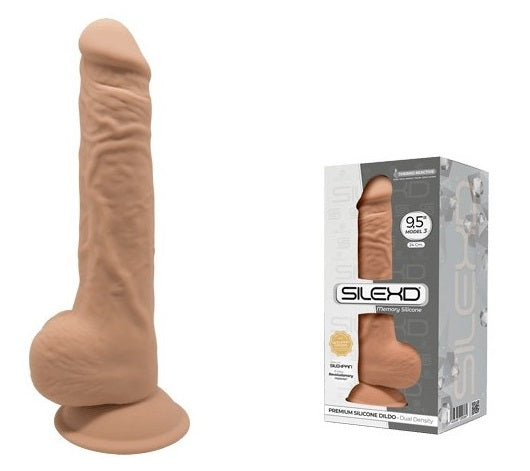 Adrien Lastic Silexd 9.5" Model 3 Realistic Silicone Dildo - Caramel