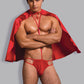 Millie Mens Lingerie 3 Piece Sexy Devil Cape Teddy Costume Red Size OS