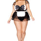 Dreamgirl Plus Size Maid-Themed Open Cup Mesh Babydoll Bedroom Costume Size OSQ