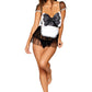 Dreamgirl Maid-Themed Open Cup Mesh Babydoll Bedroom Costume Size OS