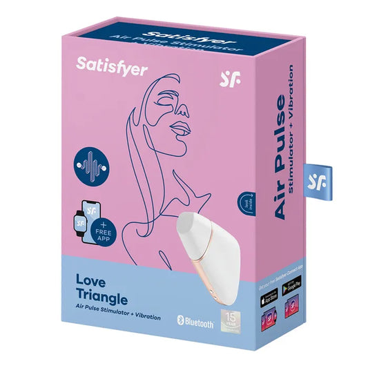 Satisfyer Love Triangle App Controlled USB Rechargeable Clitoral Vibrator White