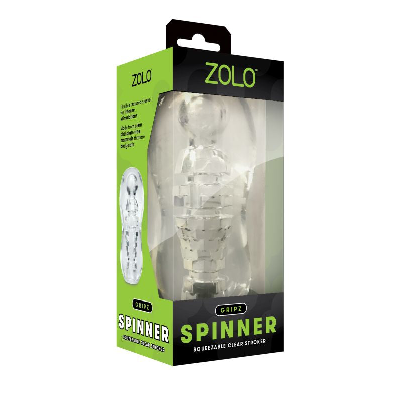 ZOLO Gripz Spinner - Clear Stroker Sleeve