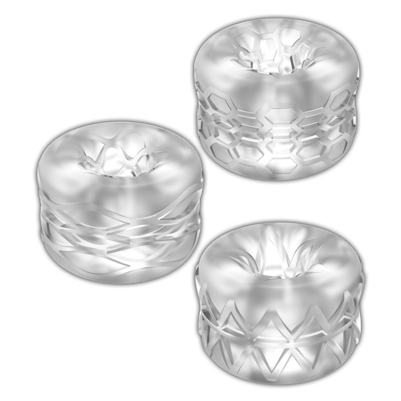 Zolo Bumperz - Clear Mini Blowjob Stroker 3 Piece Set