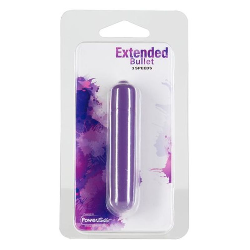 PowerBullet Extended 9cm 3 Speed Bullet Vibrator Purple