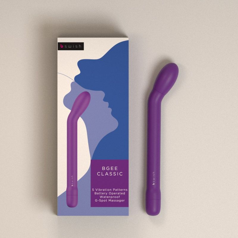 B Swish Bswish Bgee Classic Purple 7" Magic Wand G-Spot Vibrator