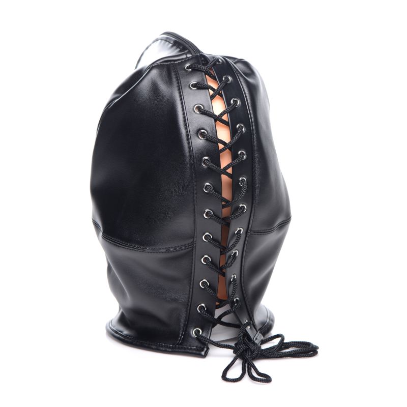 Strict | Zip Front Bondage Hood Black