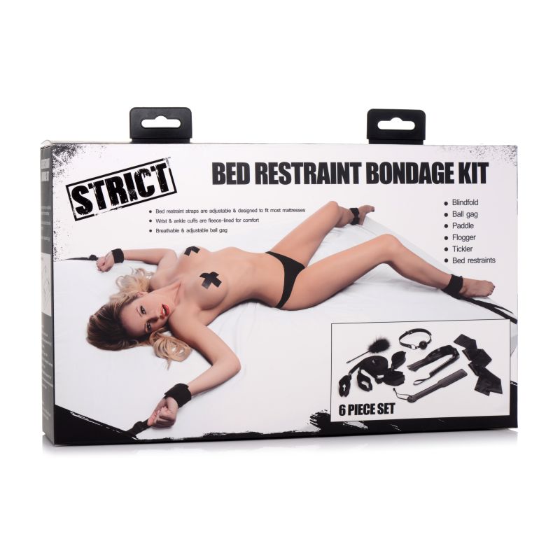 Strict | Bed Restraint Bondage Kit Black