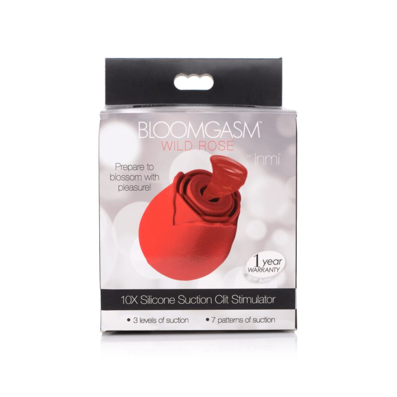 Inmi | 10X Wild Rose Silicone Suction Stimulator - Red