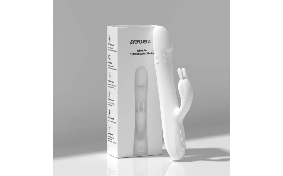 Drywell | Rabbit Pro Thrusting Vibrator White