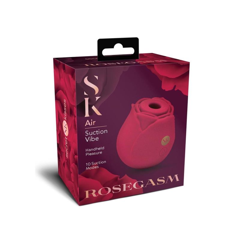 Secret Kisses ROSEGASM AIR Rose Red USB Rechargeable Air Pulsation Stimulator