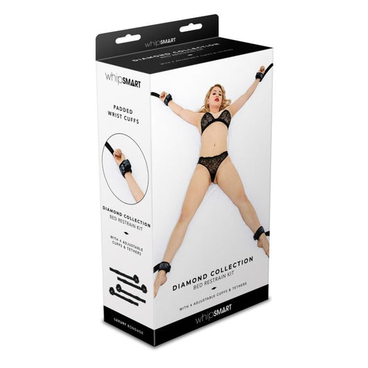 Whipsmart | Whip Smart Diamond Bed Restraints Black