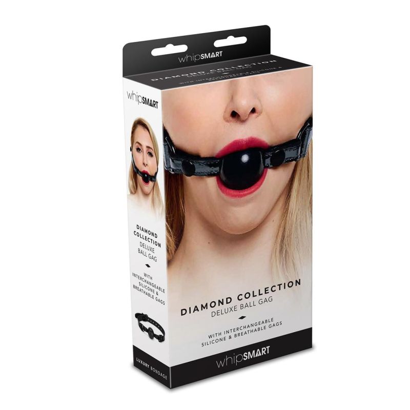 Whipsmart | Whip Smart Diamond Deluxe Ball Gag Black