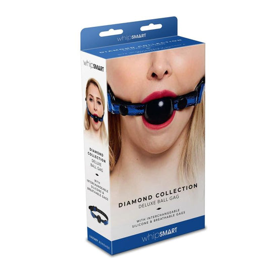 Whipsmart | Whip Smart Diamond Deluxe Ball Gag Blue