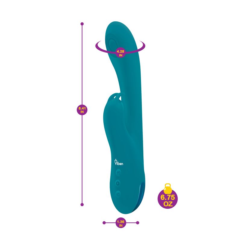 Viben Razzle Rechargeable Thumping Rabbit Vibrator Ocean