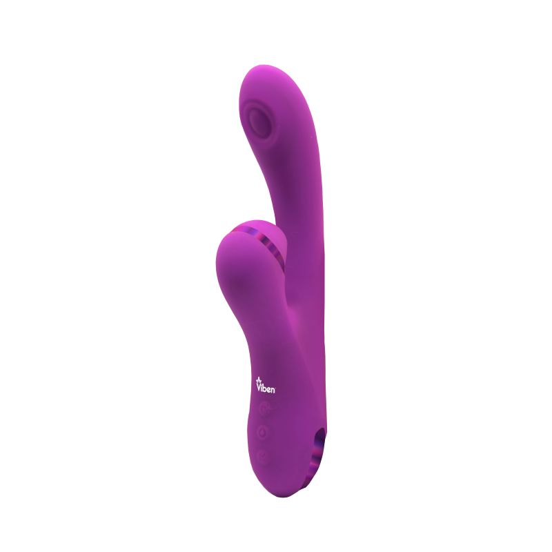 Viben Dazzle Rechargeable Thumping Rabbit Suction Vibrator Berry