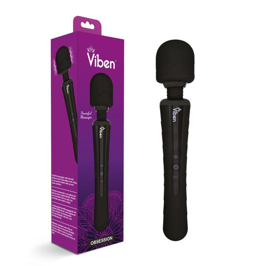 Viben Obsession Rechargeable Wand Massager Vibrator Black