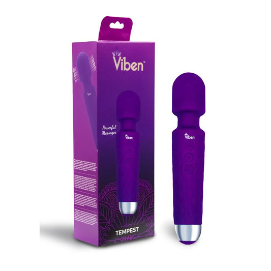 Viben Tempest Travel Wand Massager Vibrator Violet