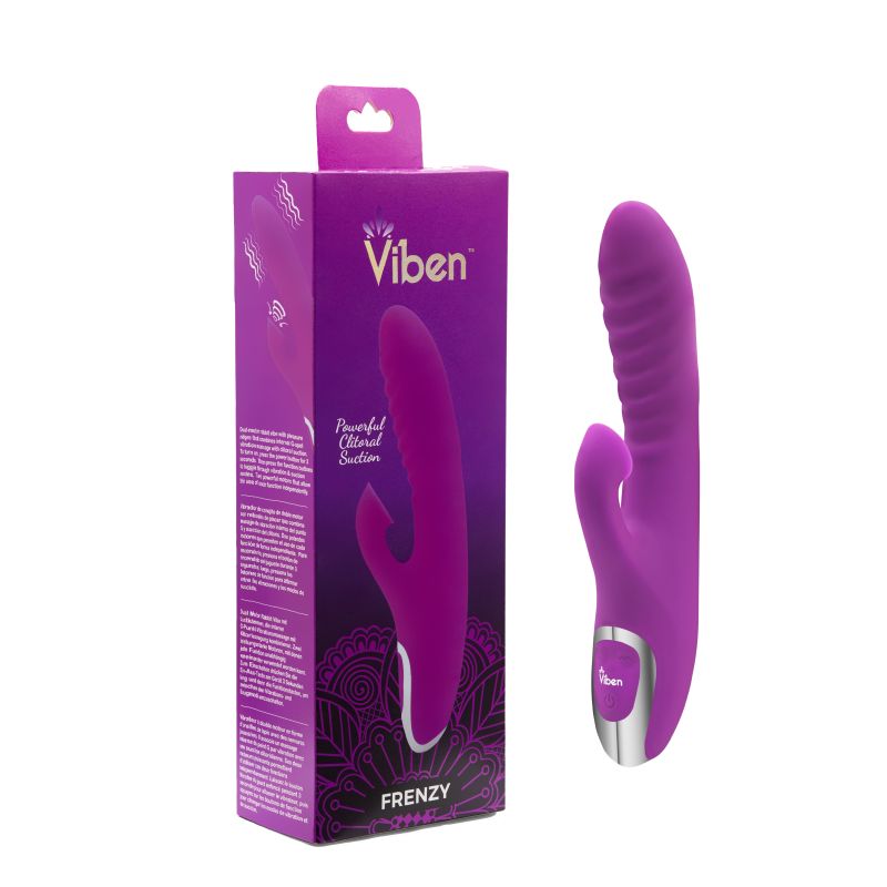 Viben Frenzy Suction Rabbit Vibe Vibrator Berry