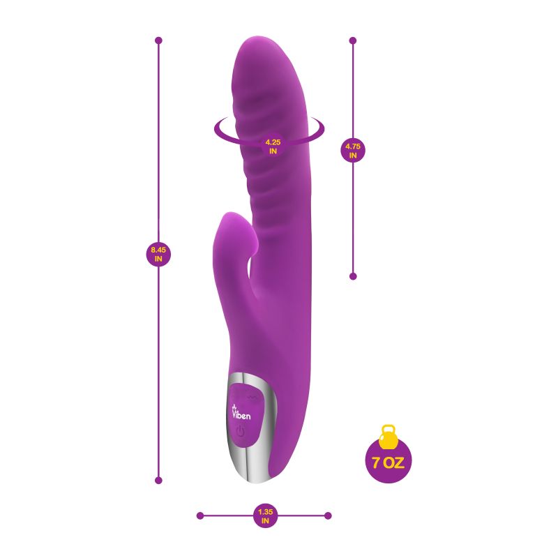 Viben Frenzy Suction Rabbit Vibe Vibrator Berry