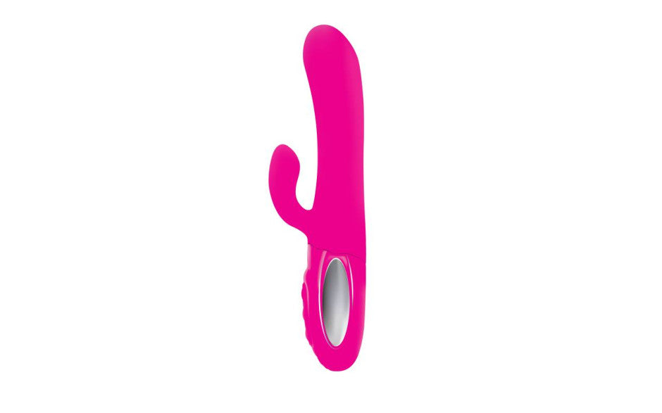 Viben Hypnotic Thrusting Rabbit Vibe w Swinging Clit Stim Hot Pink