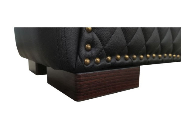 Daytona | Kama Sutra Chaise Love Lounge Studded and Quilted Black