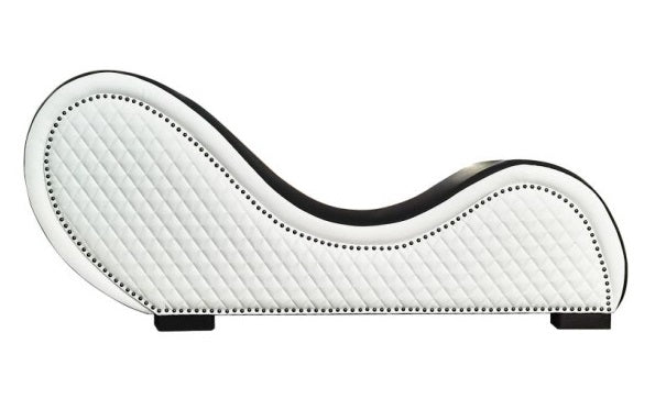 Daytona | Kama Sutra Chaise Love Lounge Studded Quilted 2 Tone Black/White