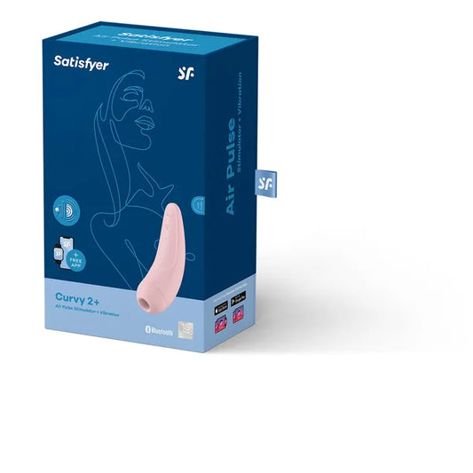 Satisfyer Curvy 2+ Mobile App USB Clitoral Stimulator & Vibration Pink